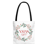 Merry Christmas Gift Tote Bags White, Reusable Canvas Tote Bags, Available in Different Size - Infinite Pack